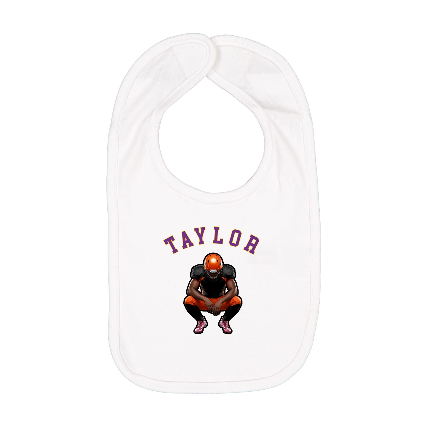 Infant Bib — Shirsey Arch in White