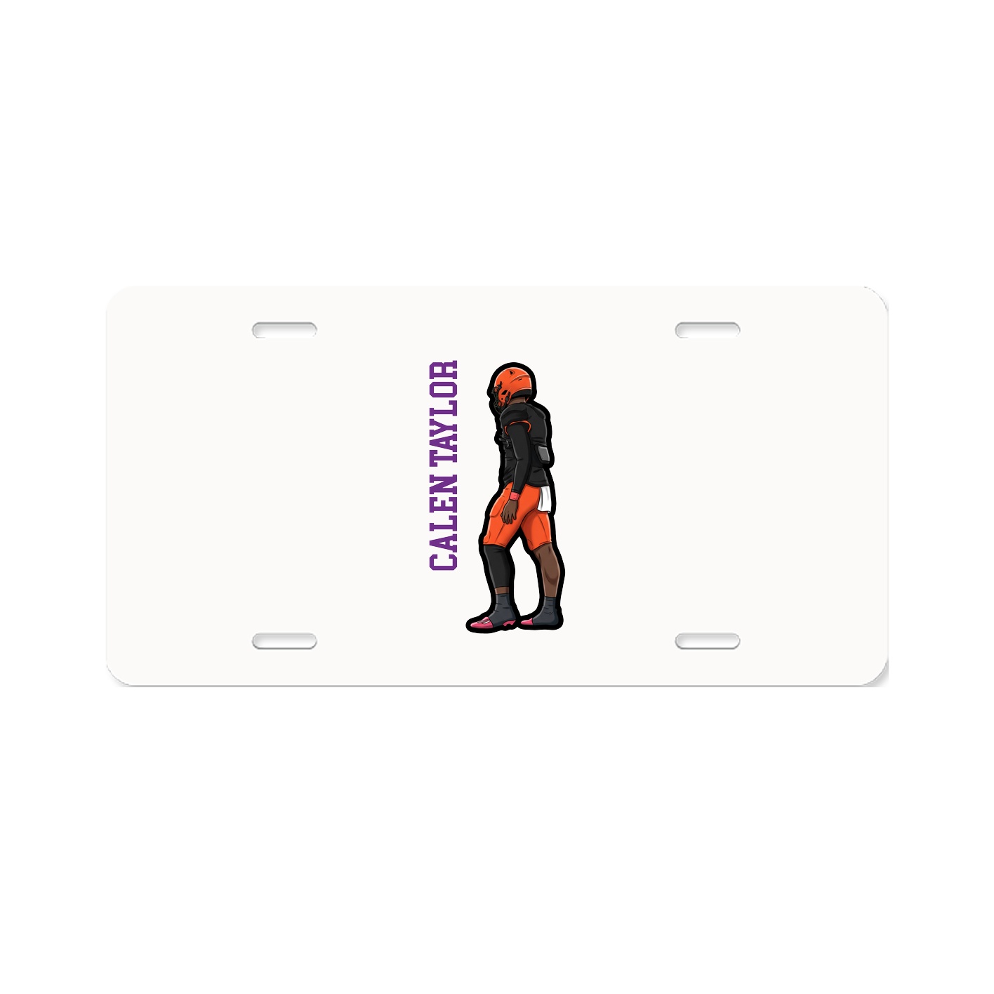 License Plate — Name Vertical in Classic