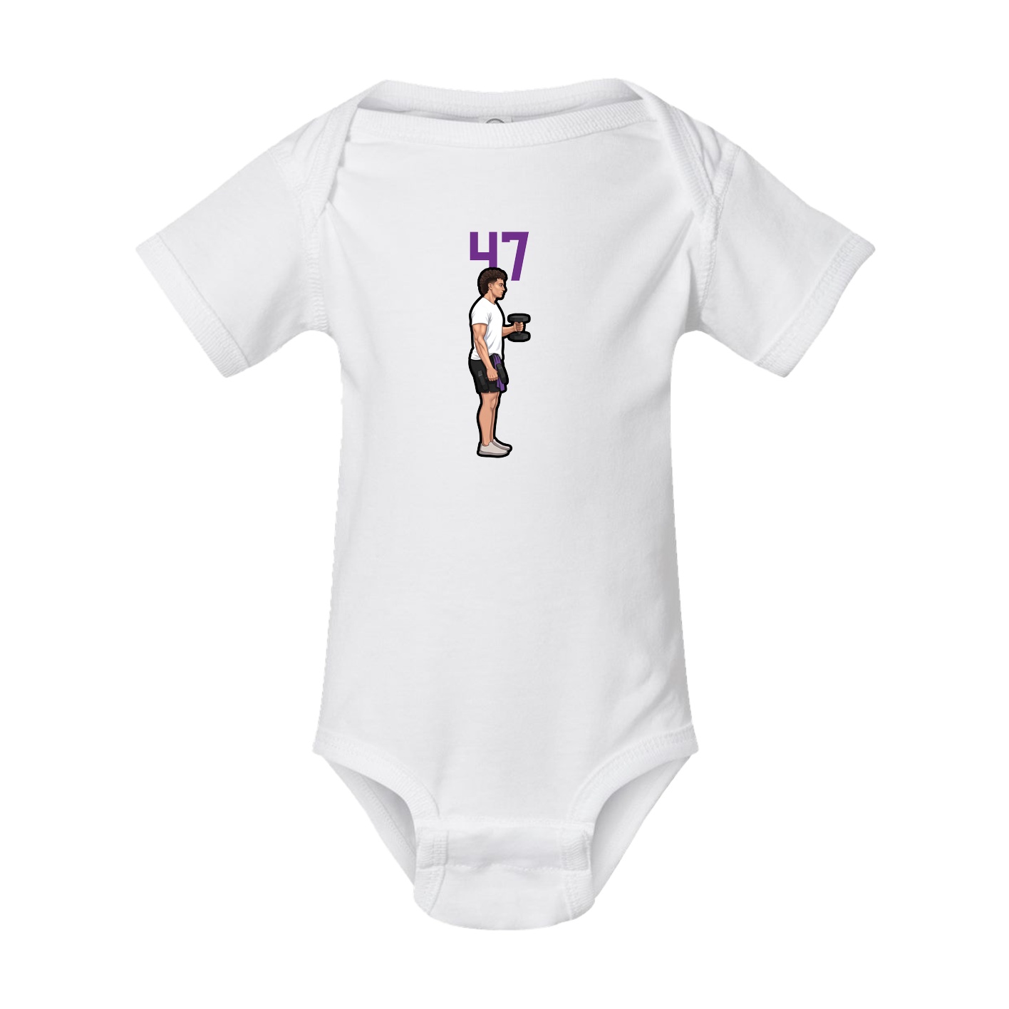 Baby Onesie — Number Top in White