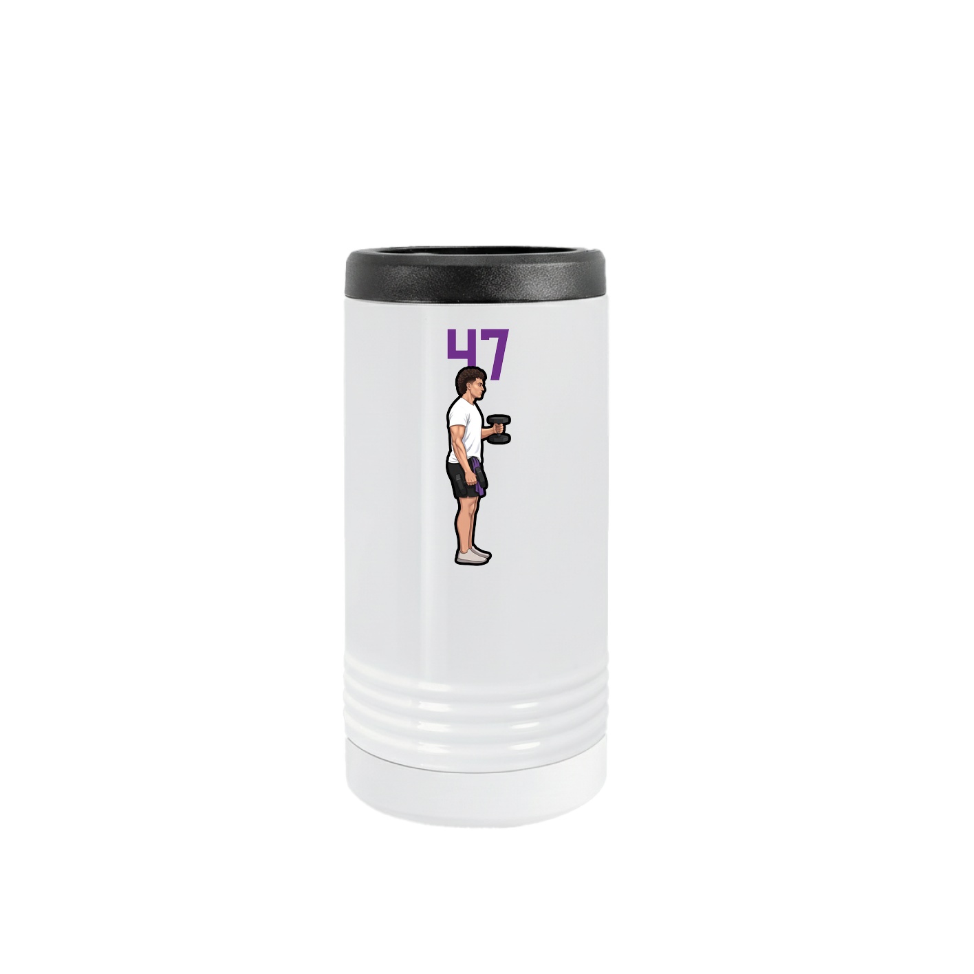 Slim Beverage Holder — Number Top in White