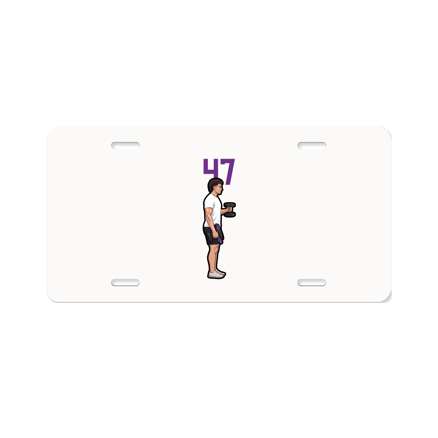 License Plate — Number Top in Classic