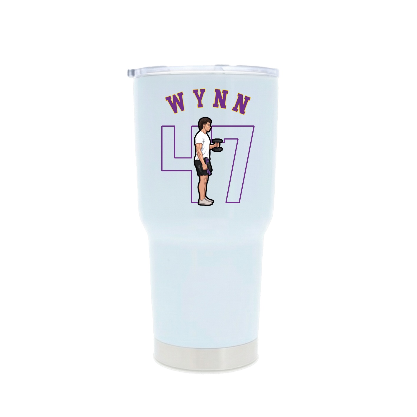 30oz Stainless Steel Tumbler — Shirsey Arch in White