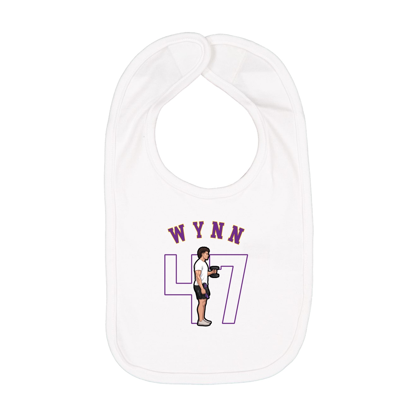 Infant Bib — Shirsey Arch in White