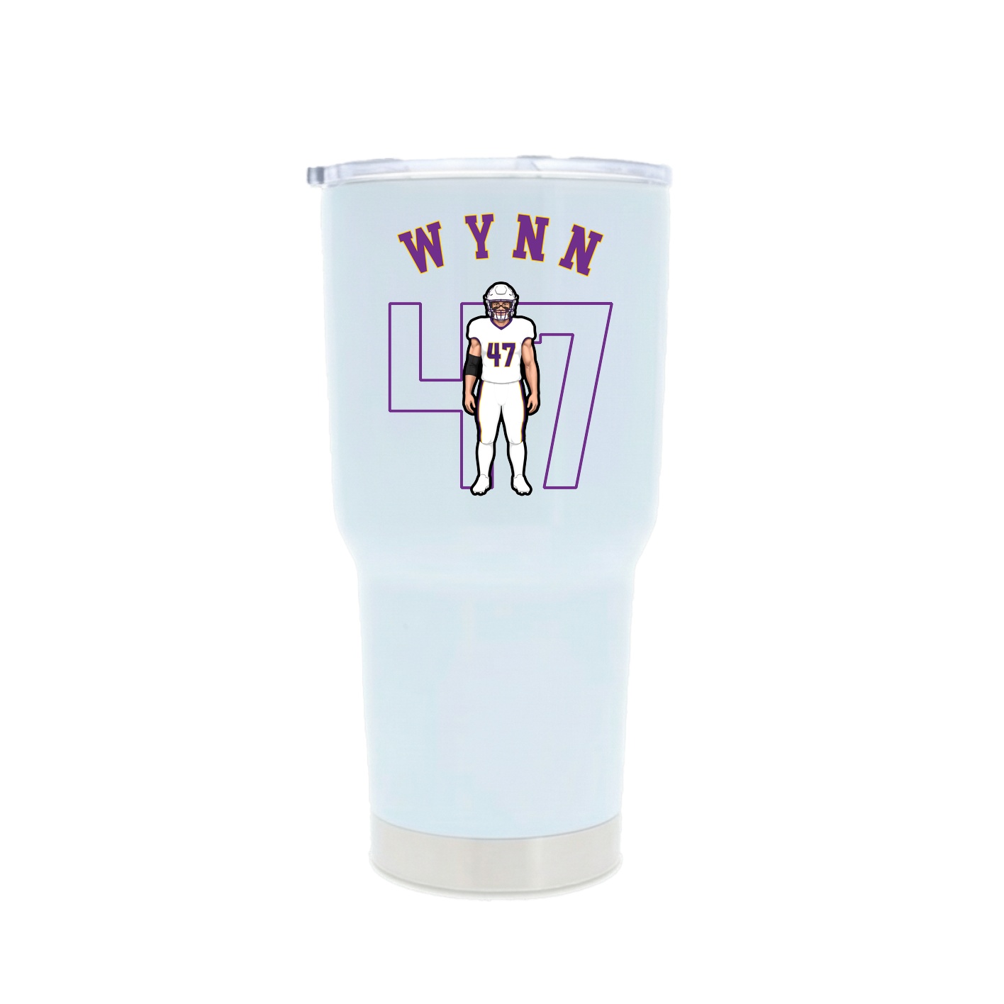 30oz Stainless Steel Tumbler — Shirsey Arch in White