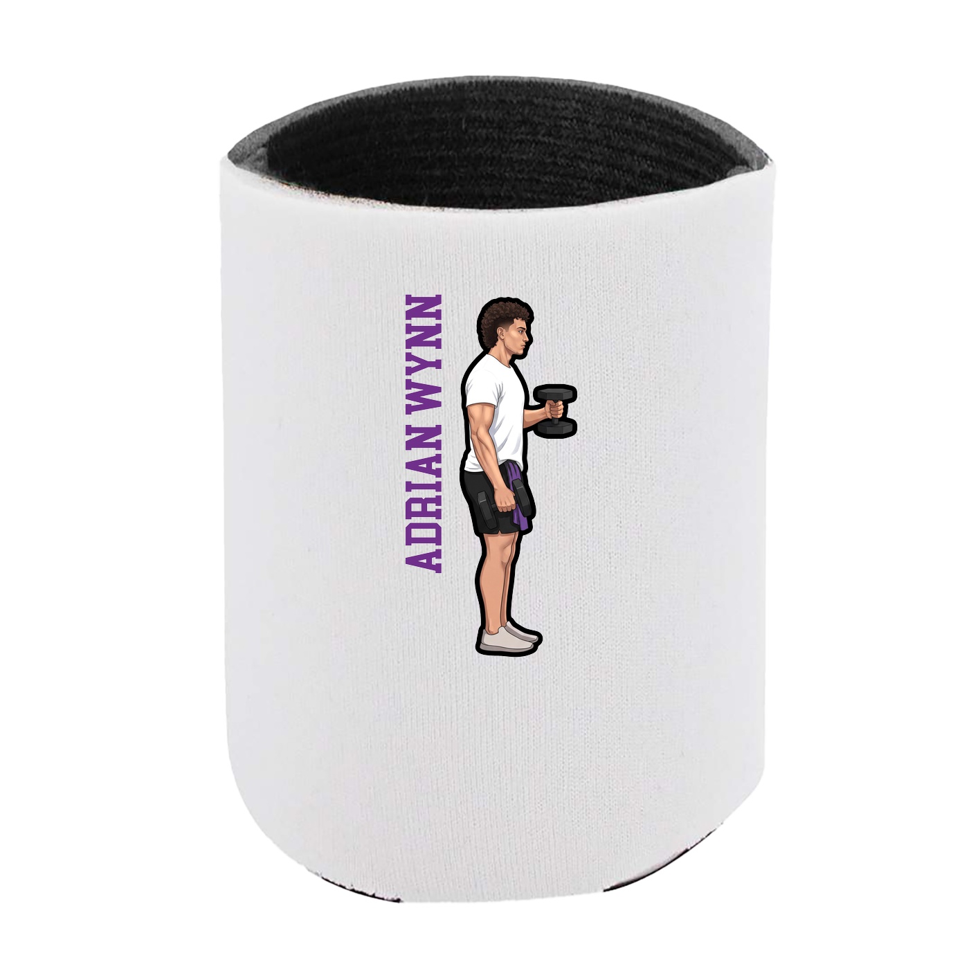 Can Holder — Name Vertical in White
