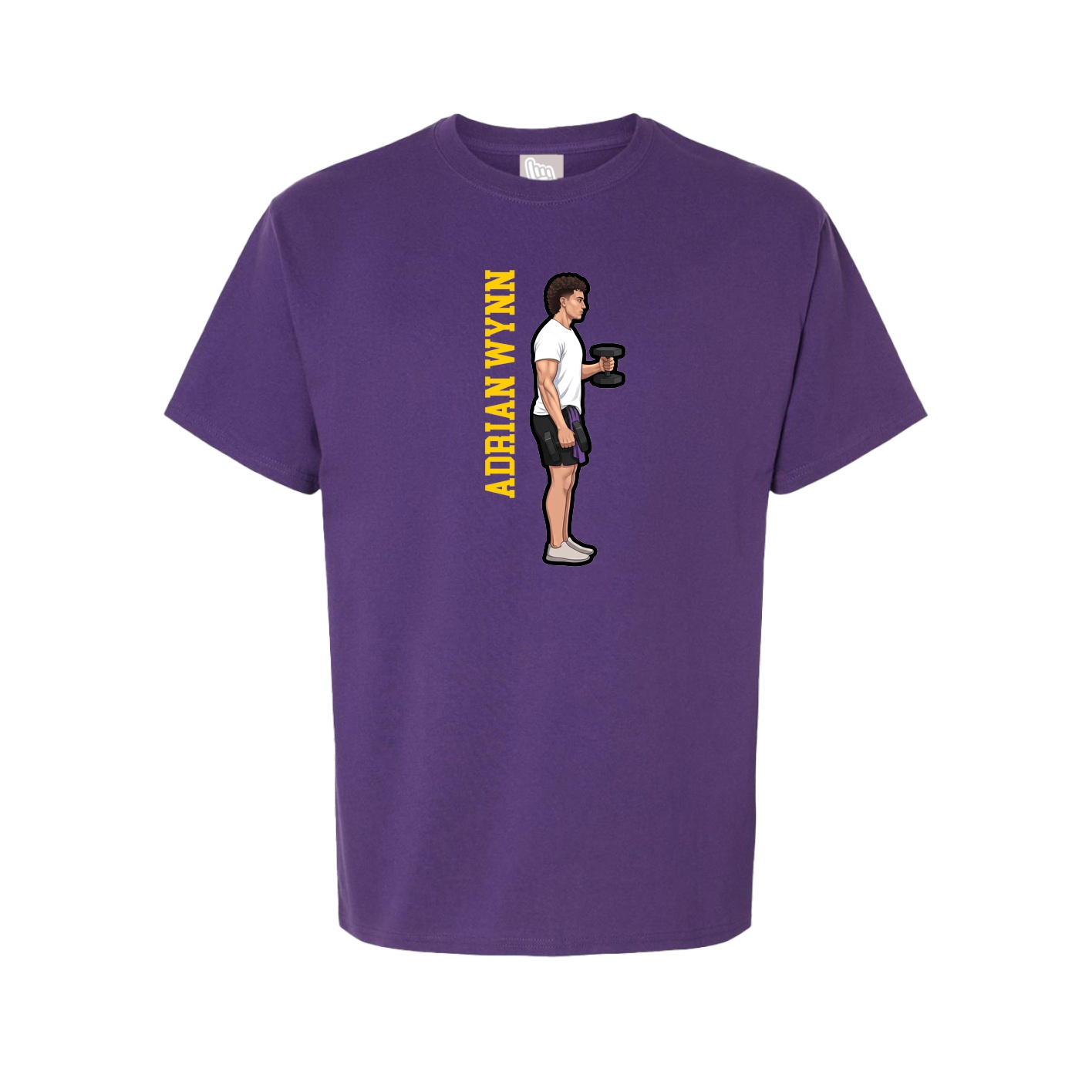 Youth Tee — Name Vertical in Purple