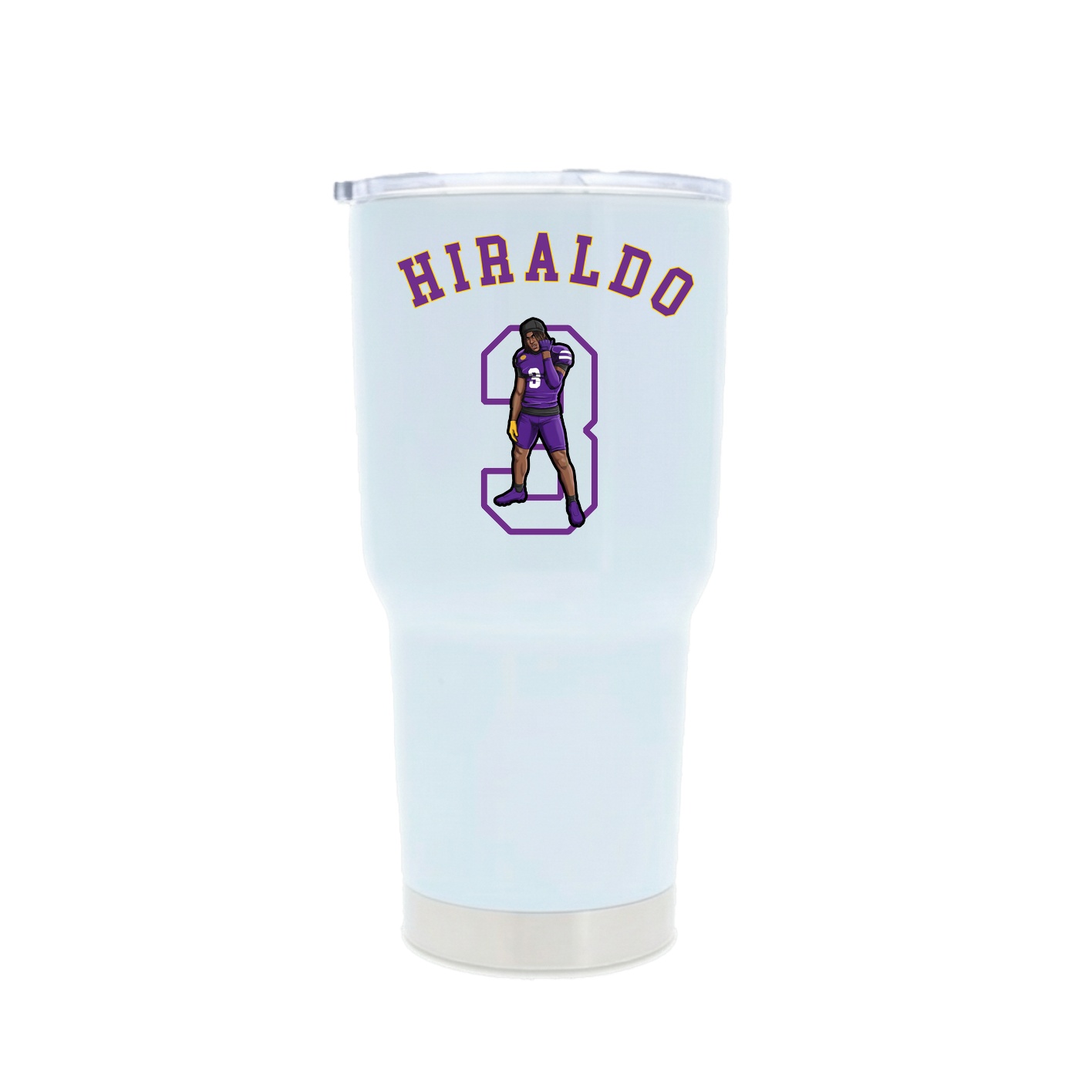 30oz Stainless Steel Tumbler — Shirsey Arch in White