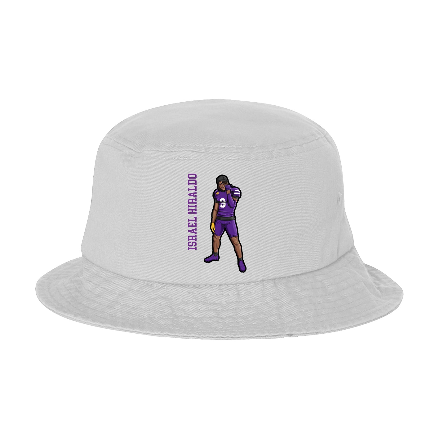 Bucket Cap — Name Vertical in White