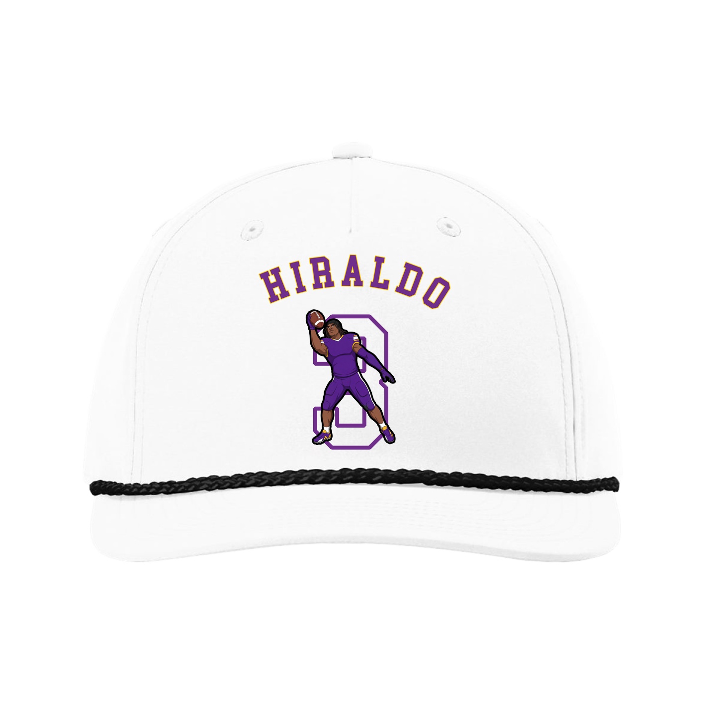 Five-Panel Classic Rope Cap — Shirsey Arch in White
