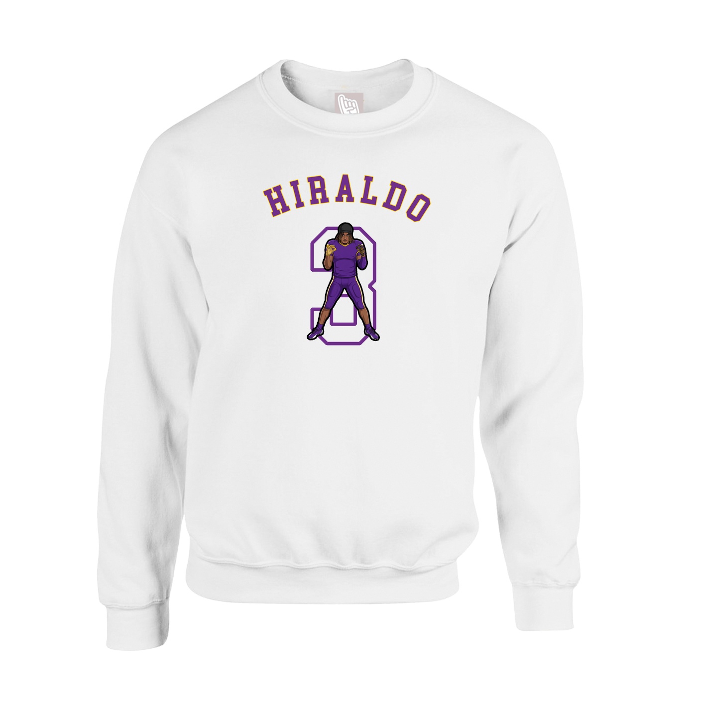 Fleece Crew — Shirsey Arch in White