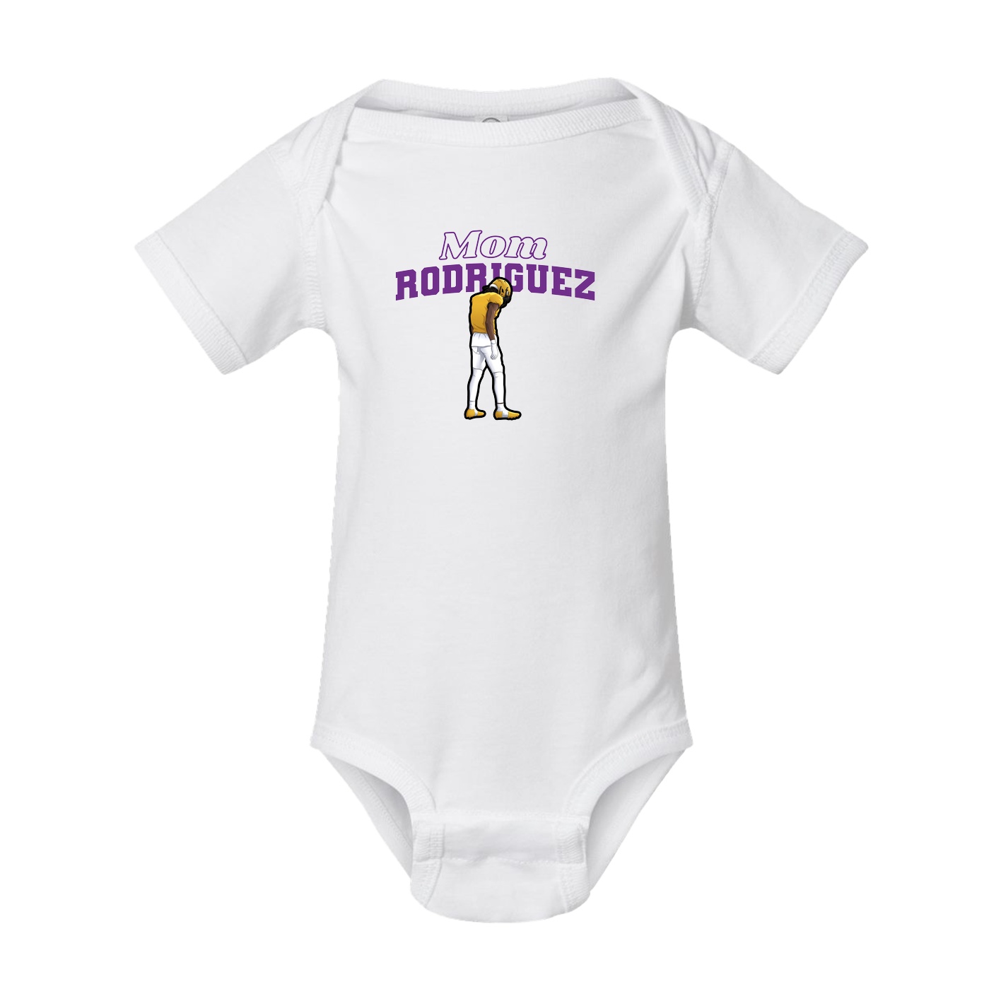 Baby Onesie — Mothers Day Block in White