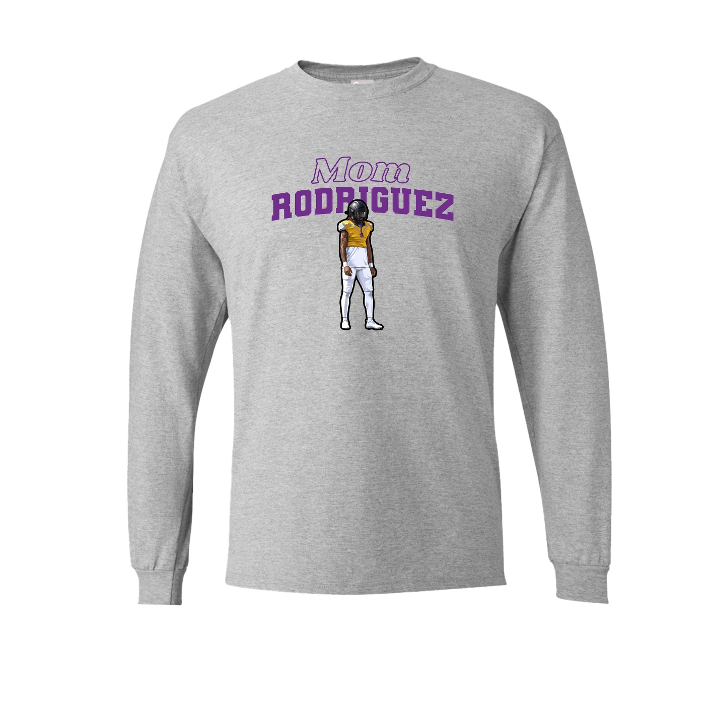 Long Sleeve Tee — Mothers Day Block in Grey