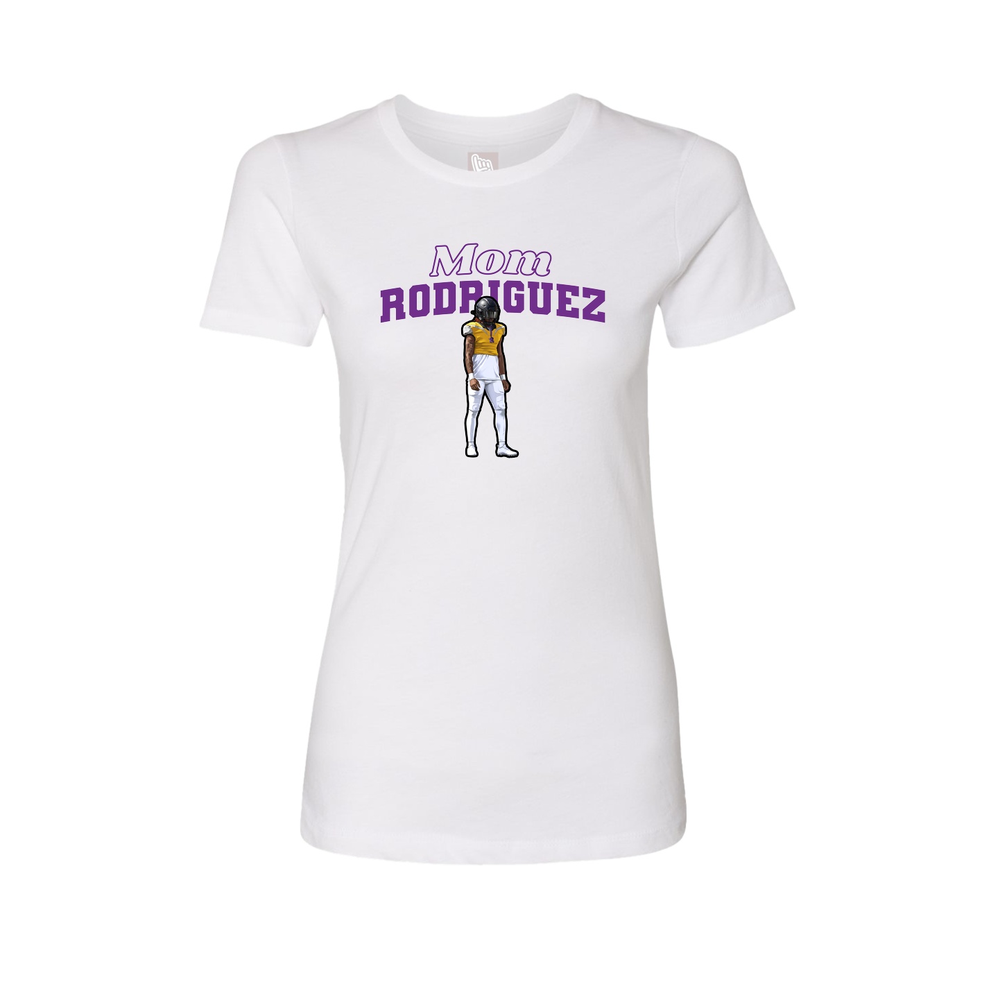 Womens Tee — Mothers Day Block in White