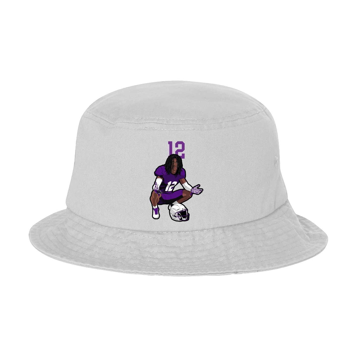 Bucket Cap — Number Top in White
