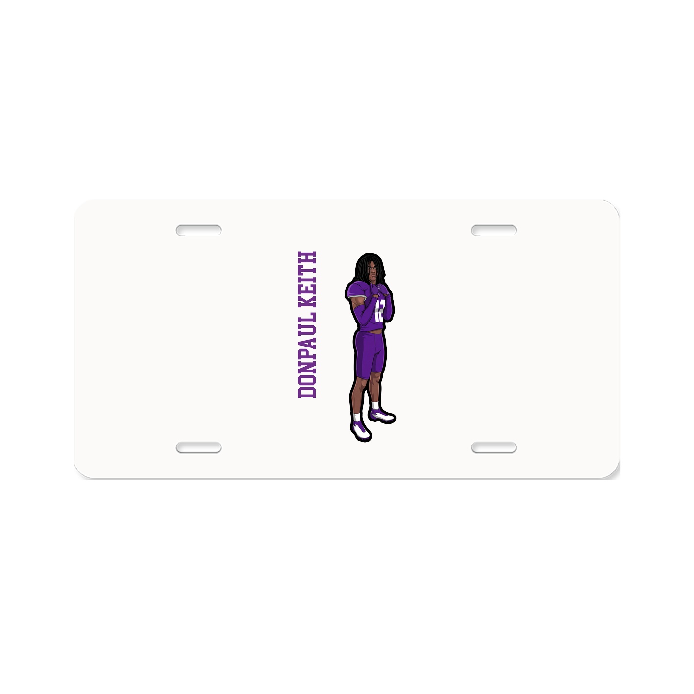 License Plate — Name Vertical in Classic
