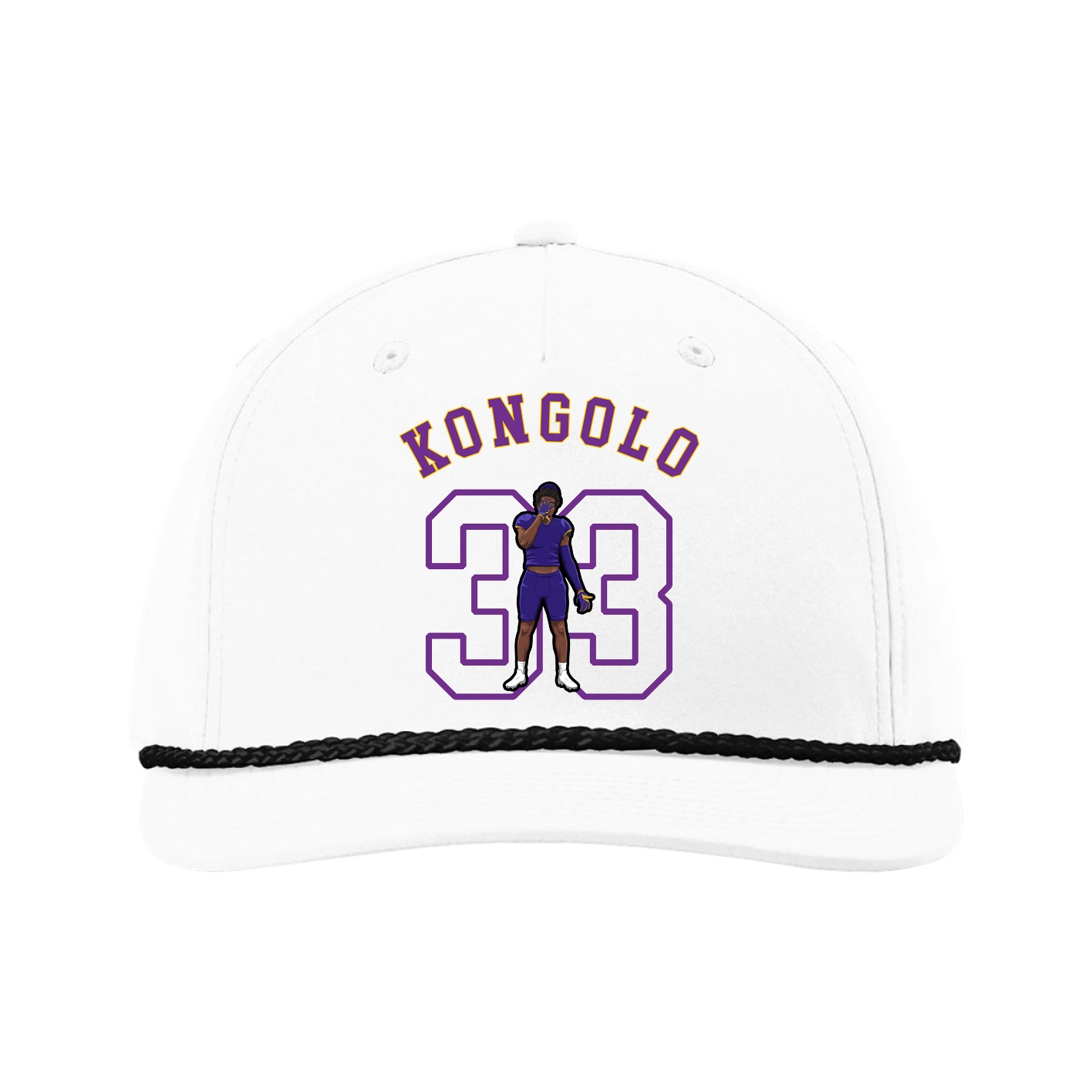 Five-Panel Classic Rope Cap — Shirsey Arch in White