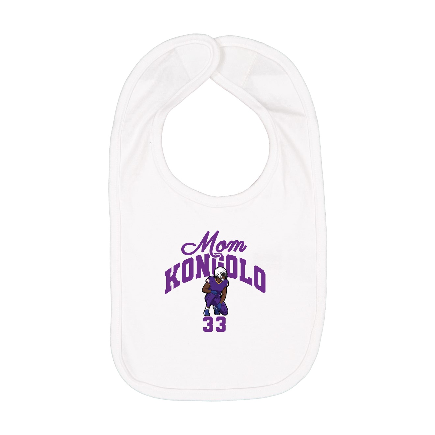 Infant Bib — Mothers Day Arch in White