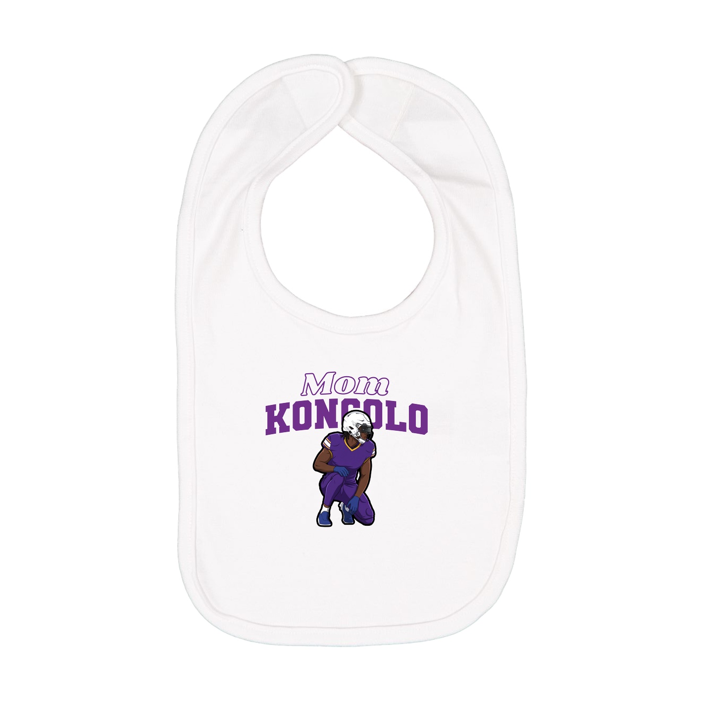 Infant Bib — Mothers Day Block in White