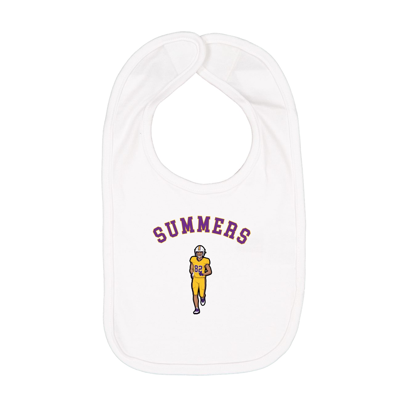 Infant Bib — Shirsey Arch in White