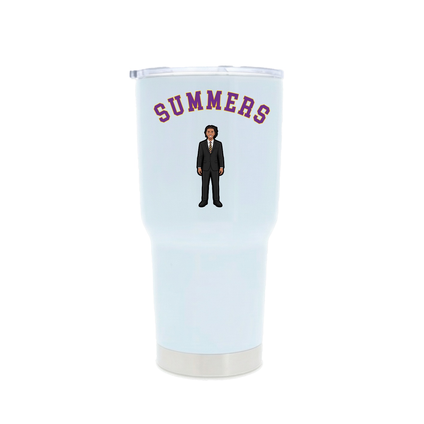 30oz Stainless Steel Tumbler — Shirsey Arch in White