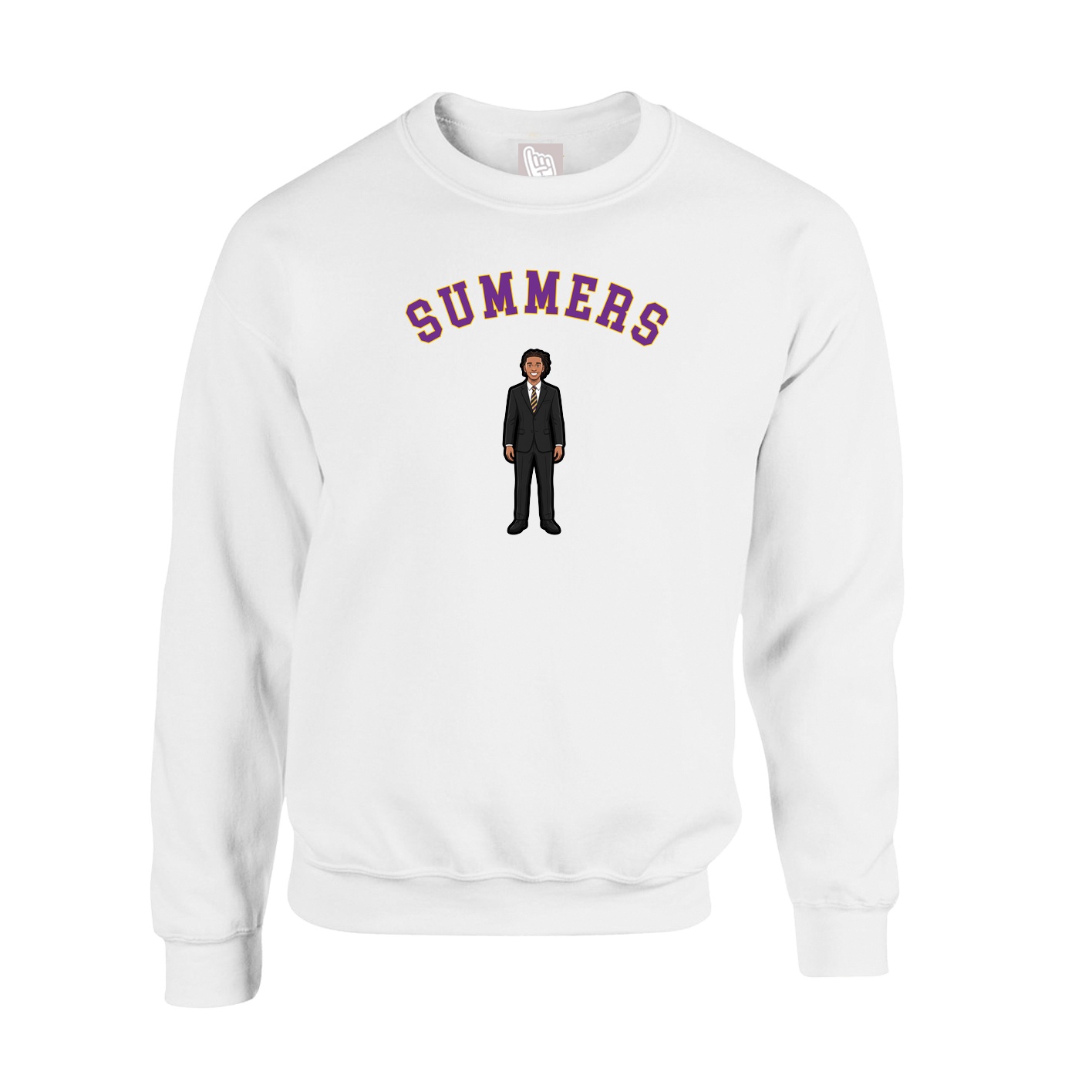 Fleece Crew — Shirsey Arch in White