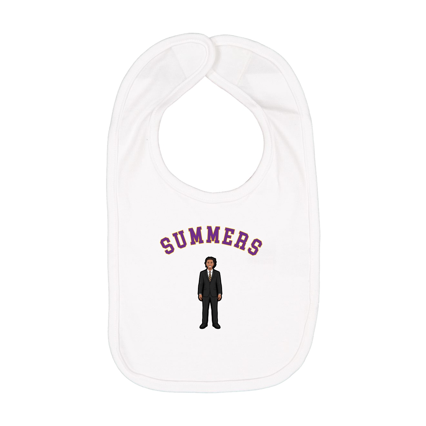 Infant Bib — Shirsey Arch in White