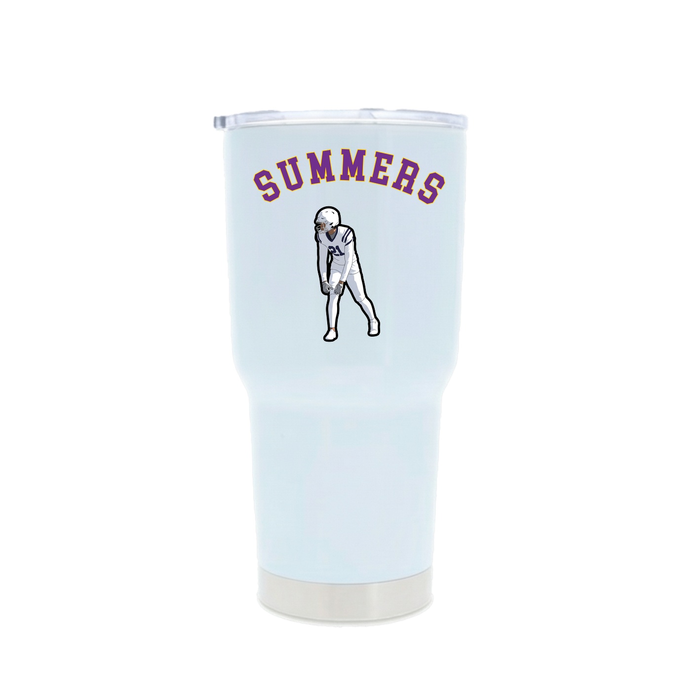 30oz Stainless Steel Tumbler — Shirsey Arch in White