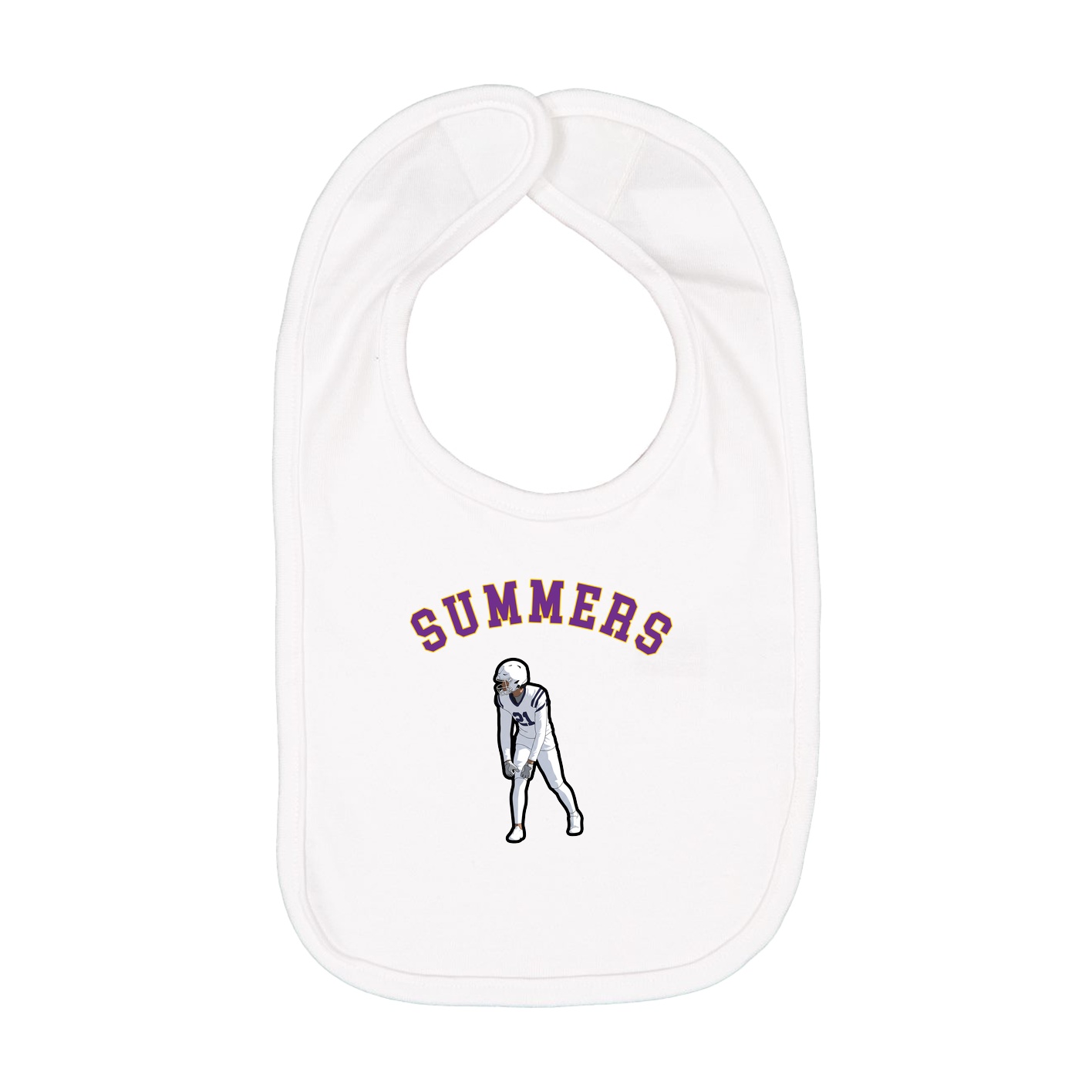 Infant Bib — Shirsey Arch in White