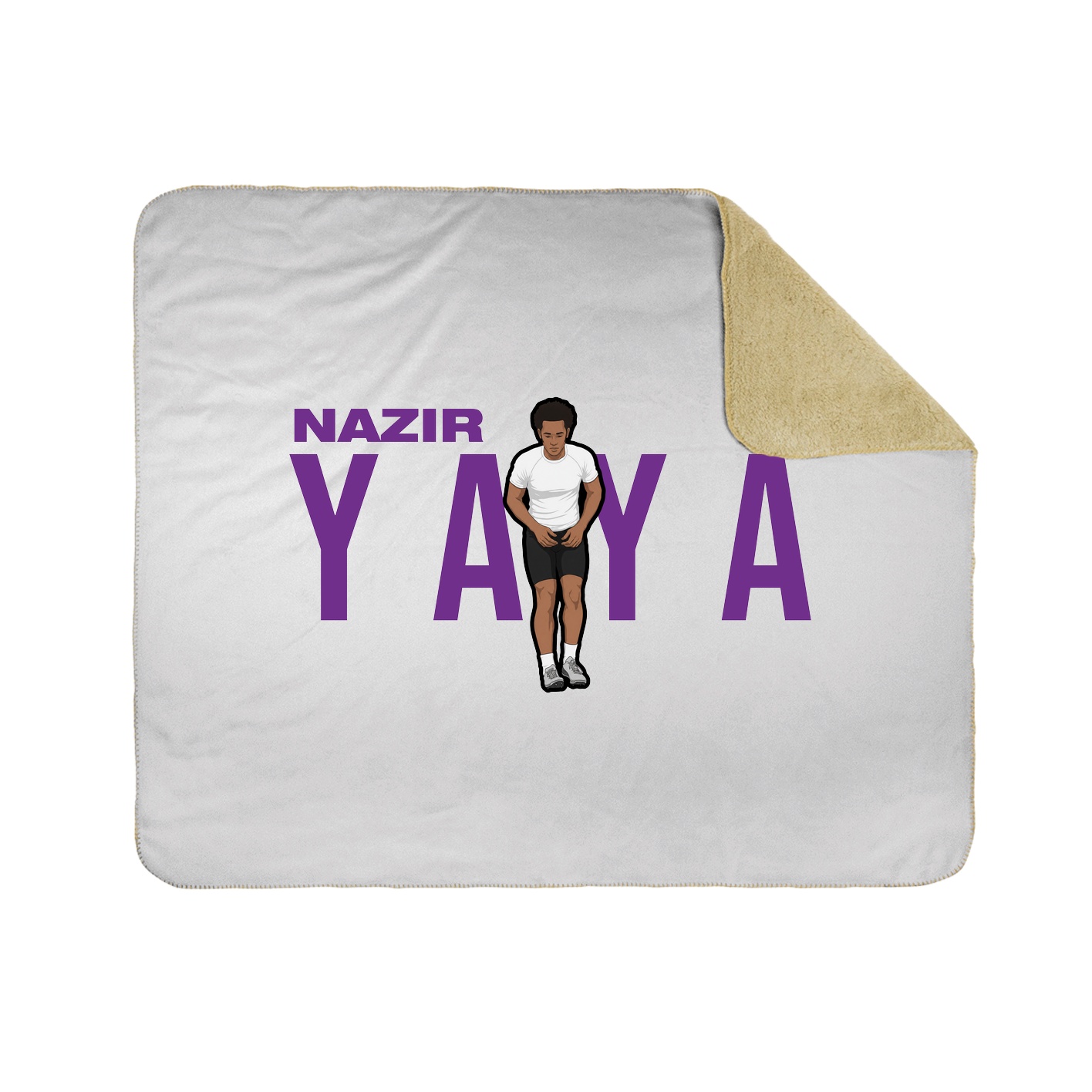 Throw Blanket — Player Name in White