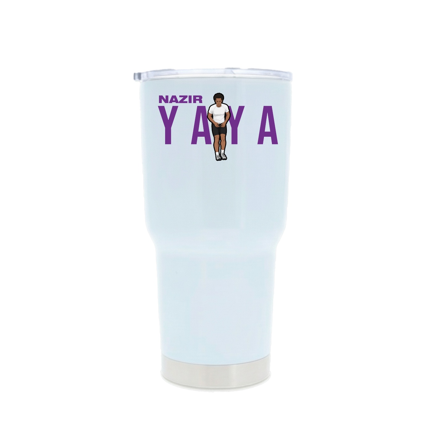 30oz Stainless Steel Tumbler — Player Name in White