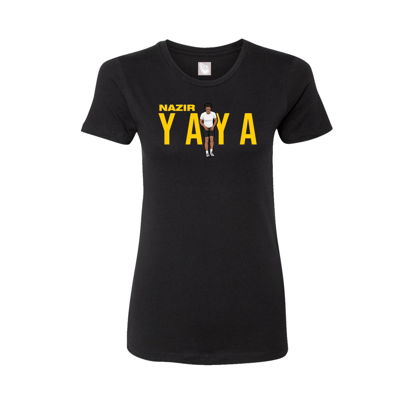 Fitted Women's Tee — Player Name in Black