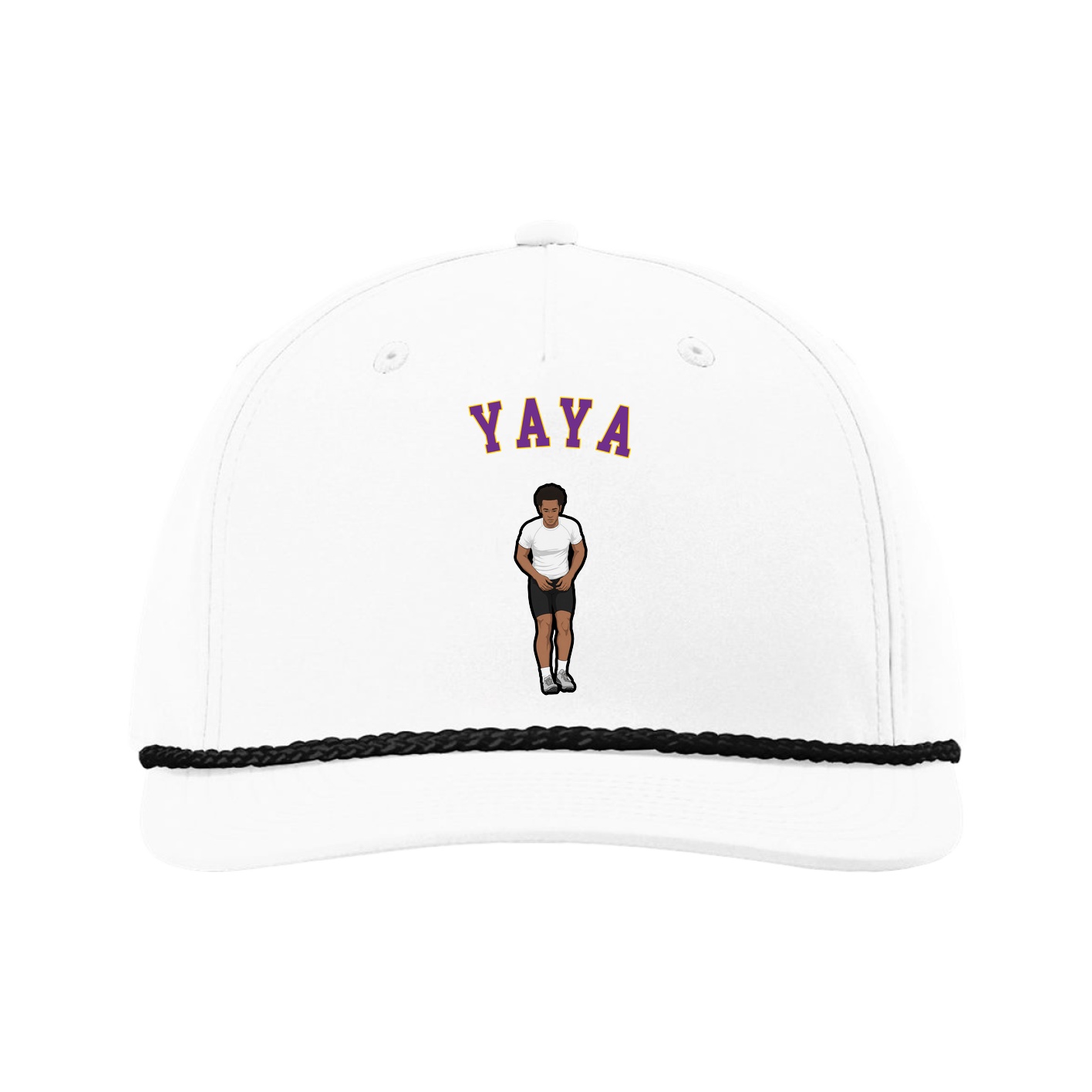 Five-Panel Classic Rope Cap — Shirsey Arch in White