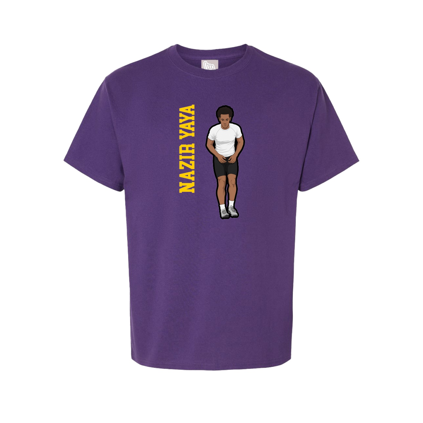 Youth Tee — Name Vertical in Purple