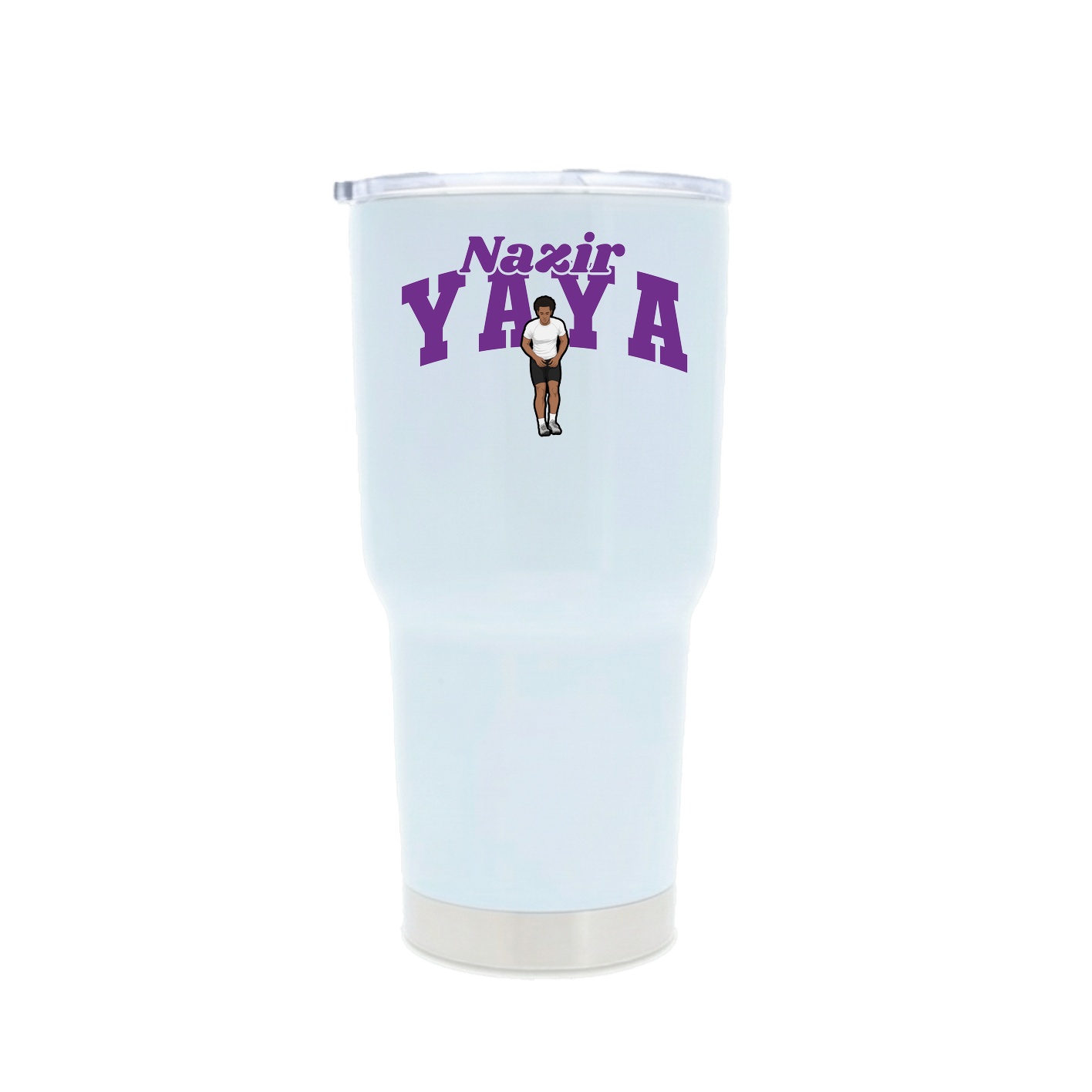 30oz Stainless Steel Tumbler — Signature Arch in White