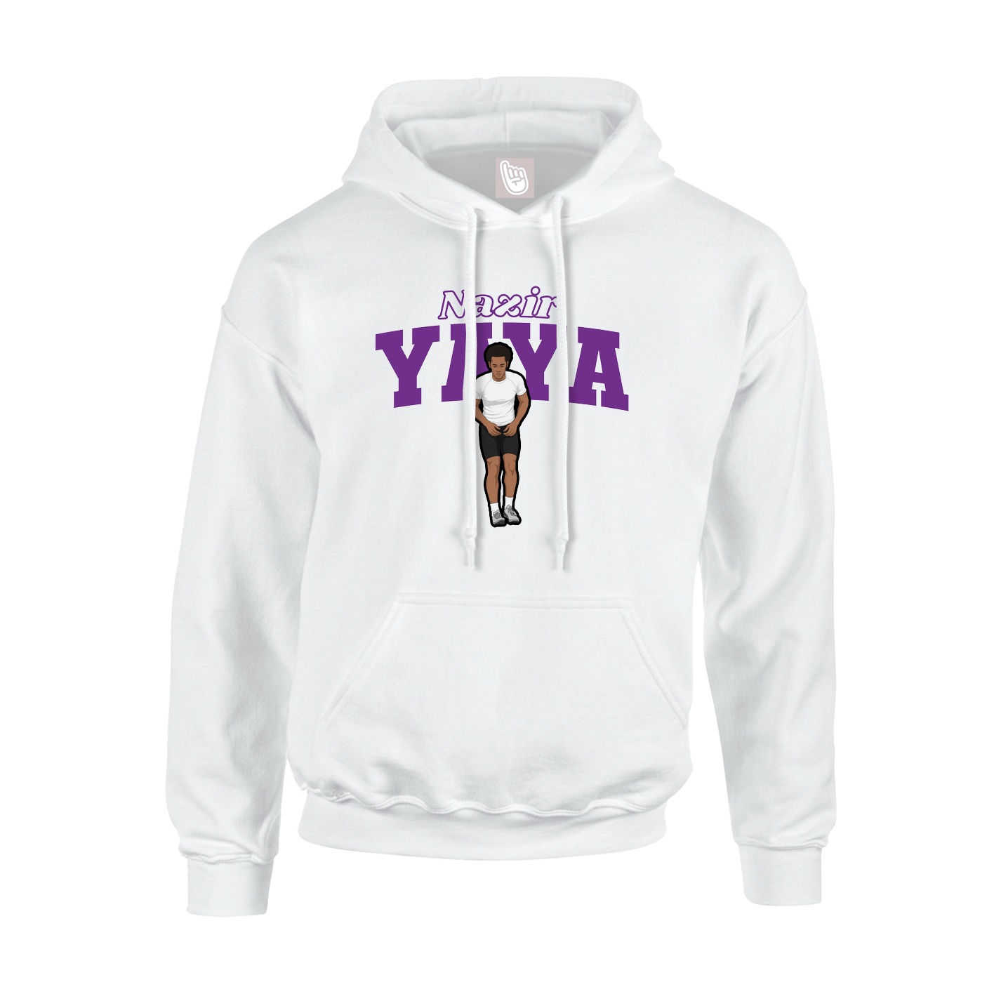 Hoodie — Name Arch in White