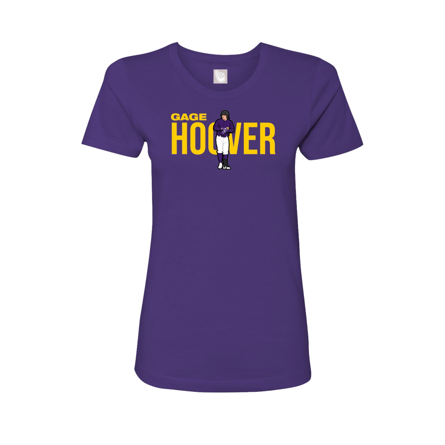 Fitted Women's Tee — Player Name in Purple