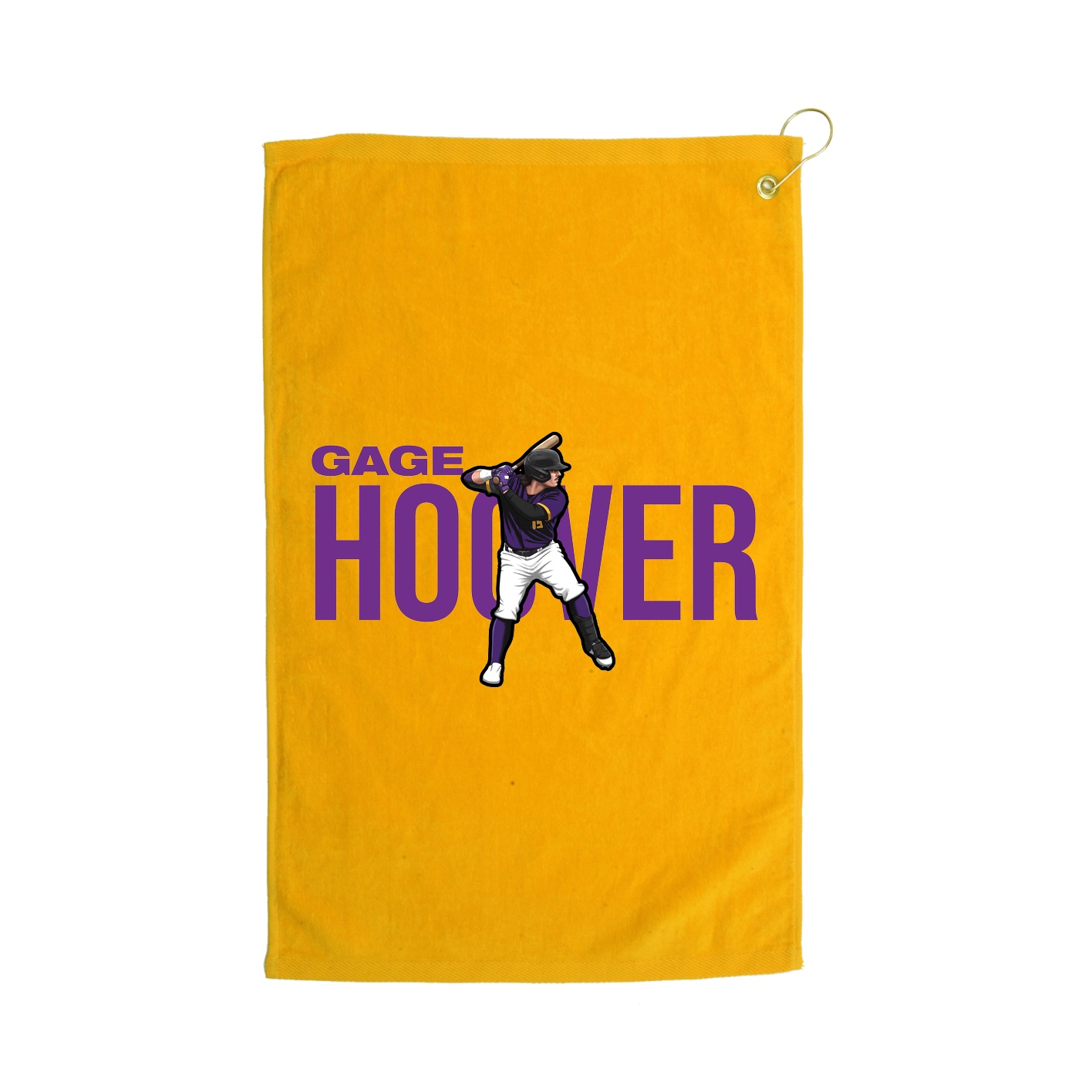 Golf Towel — Player Name in Gold