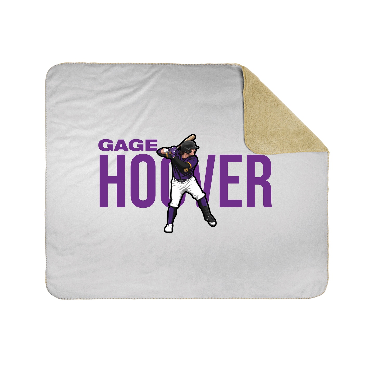 Throw Blanket — Player Name in White