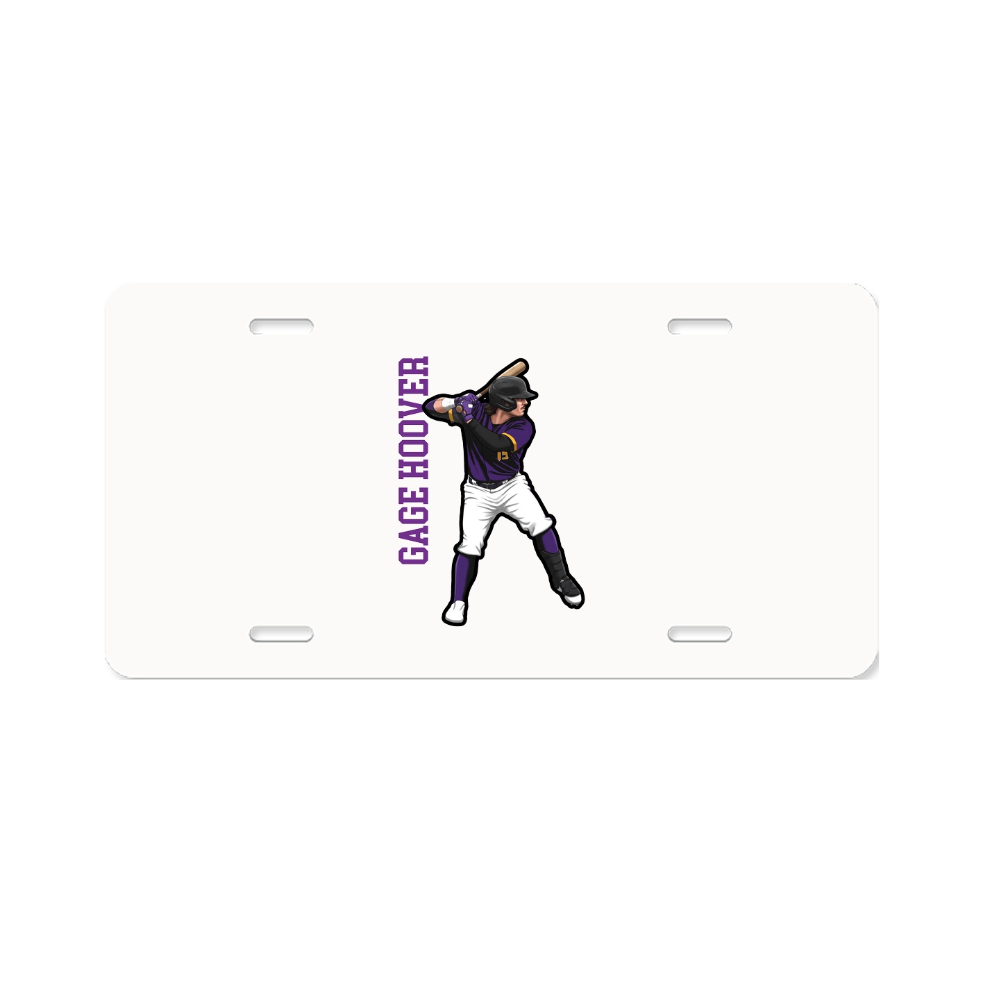 License Plate — Name Vertical in Classic