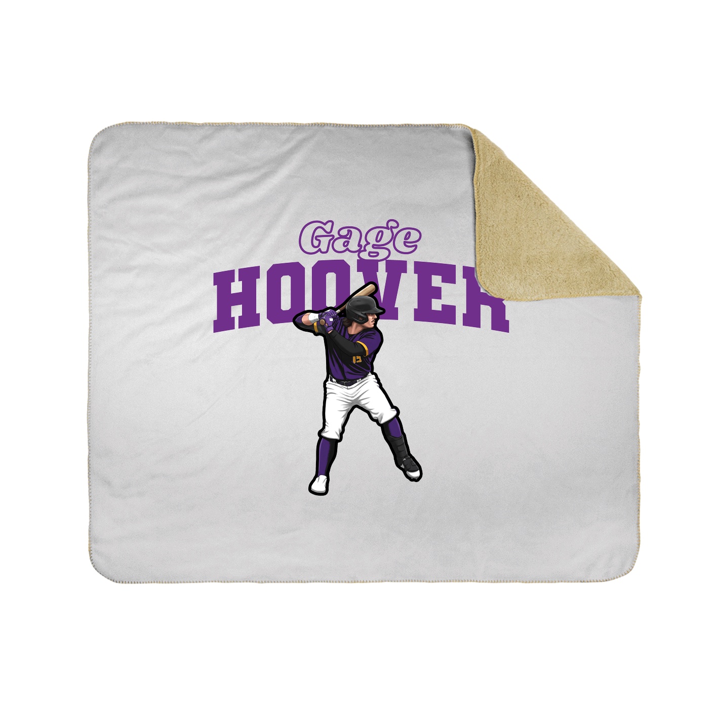 Throw Blanket — Name Arch in White