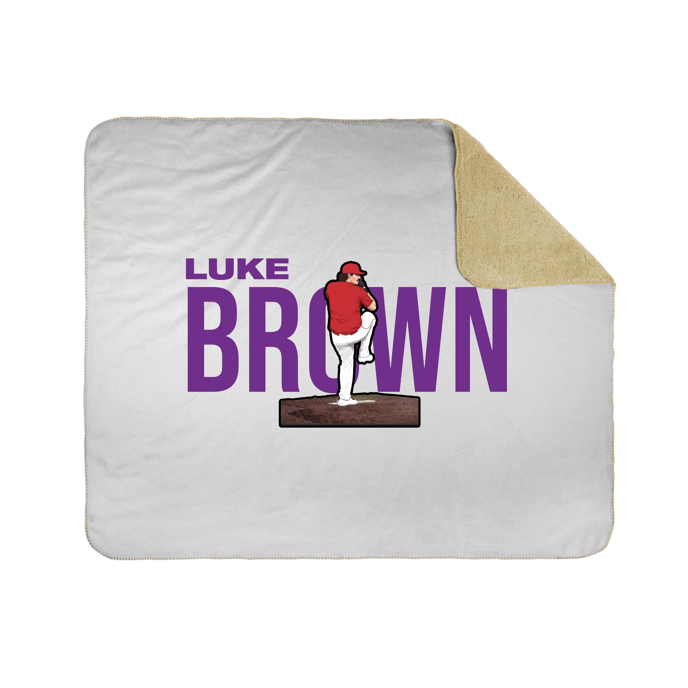 Throw Blanket — Player Name in White