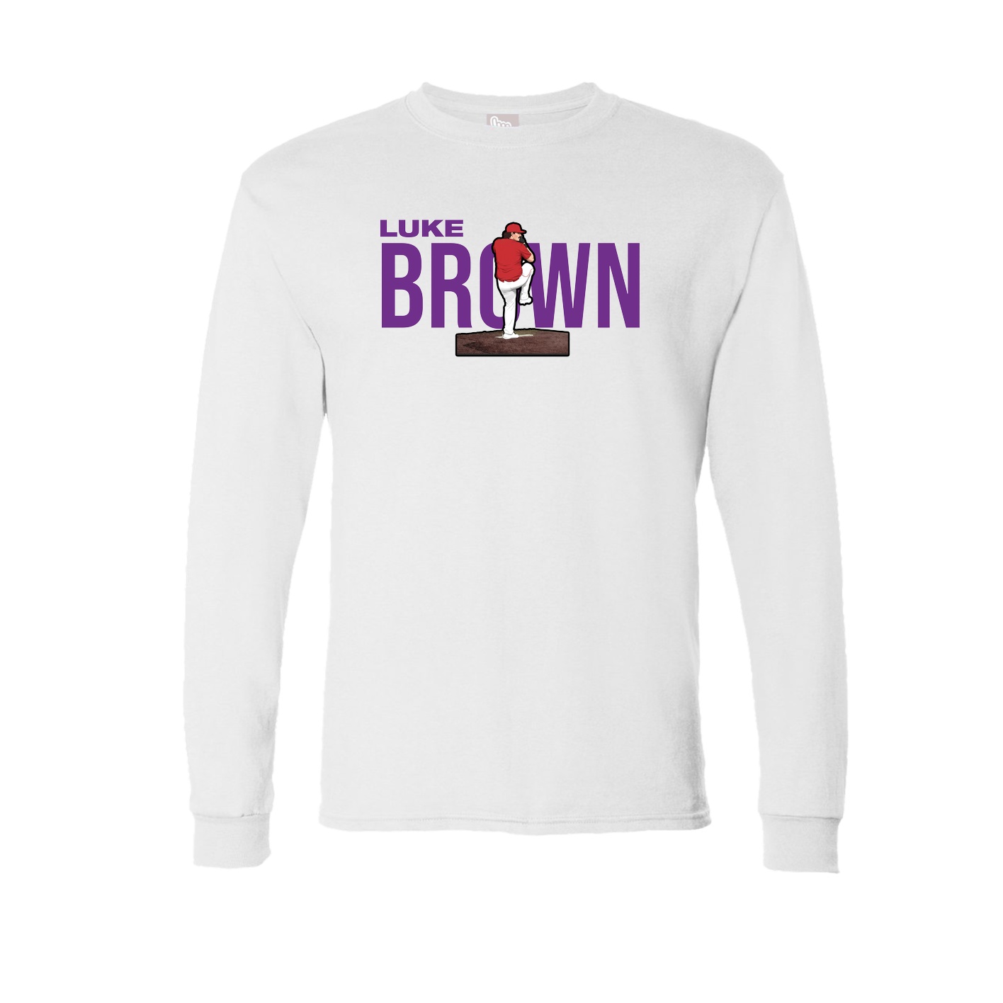 Long Sleeve Tee — Player Name in White