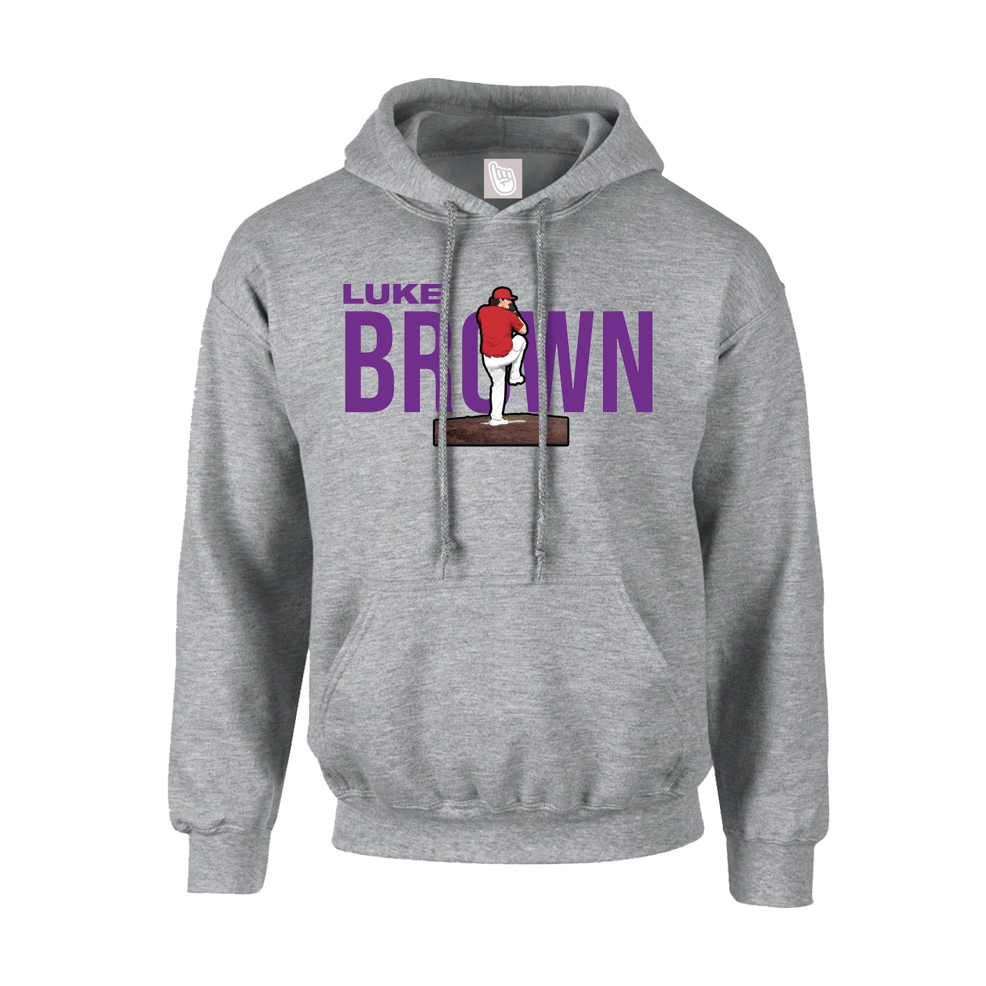 Hoodie — Player Name in Grey