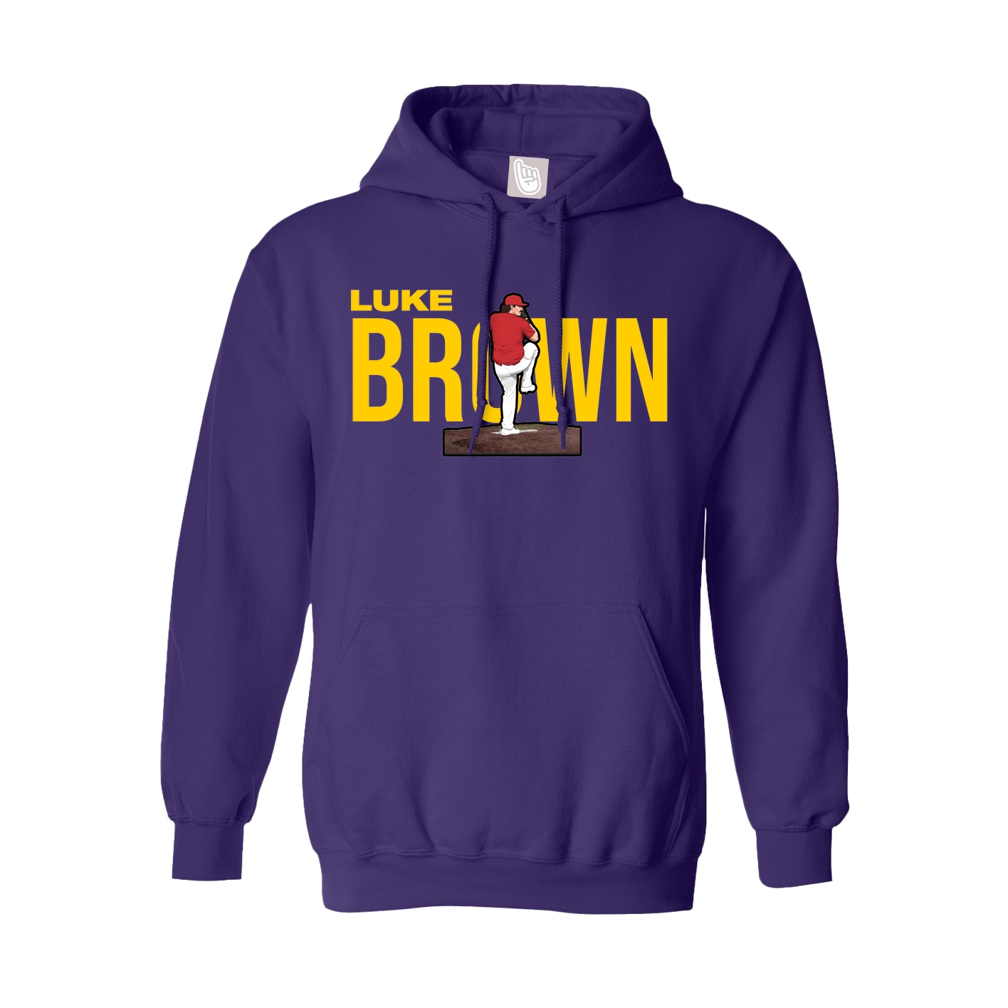 Youth Hoodie — Player Name in Purple