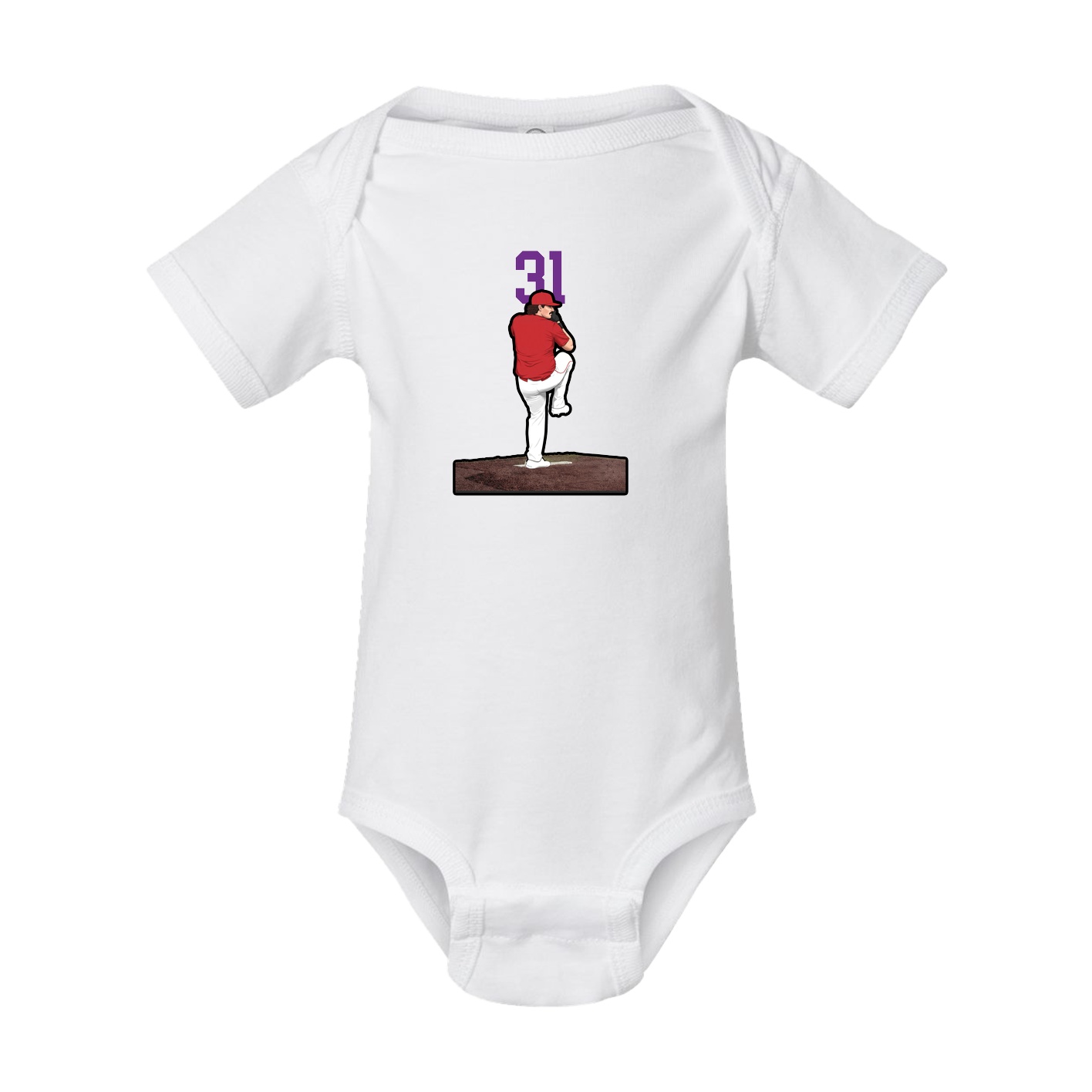 Baby Onesie — Number Top in White