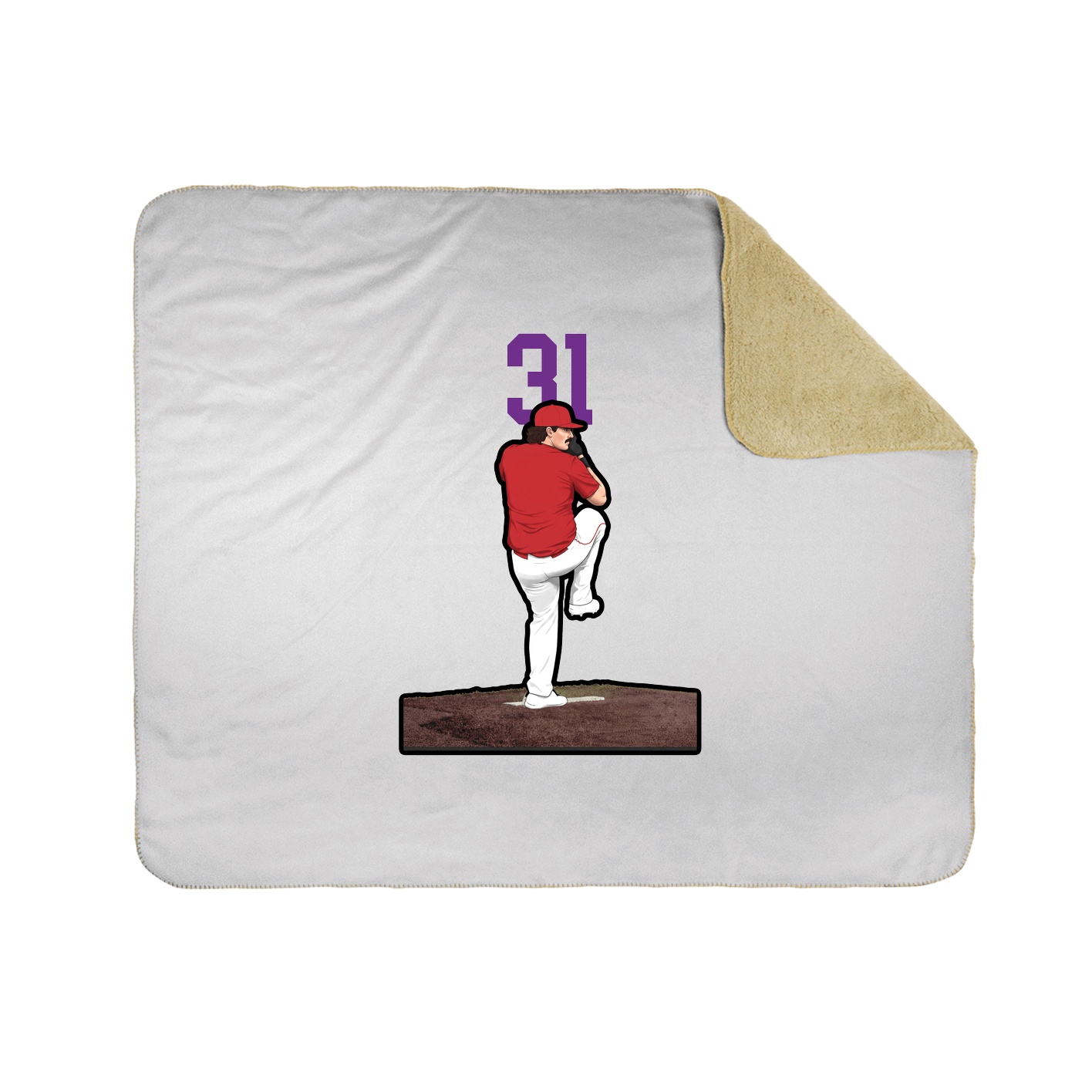 Throw Blanket — Number Top in White
