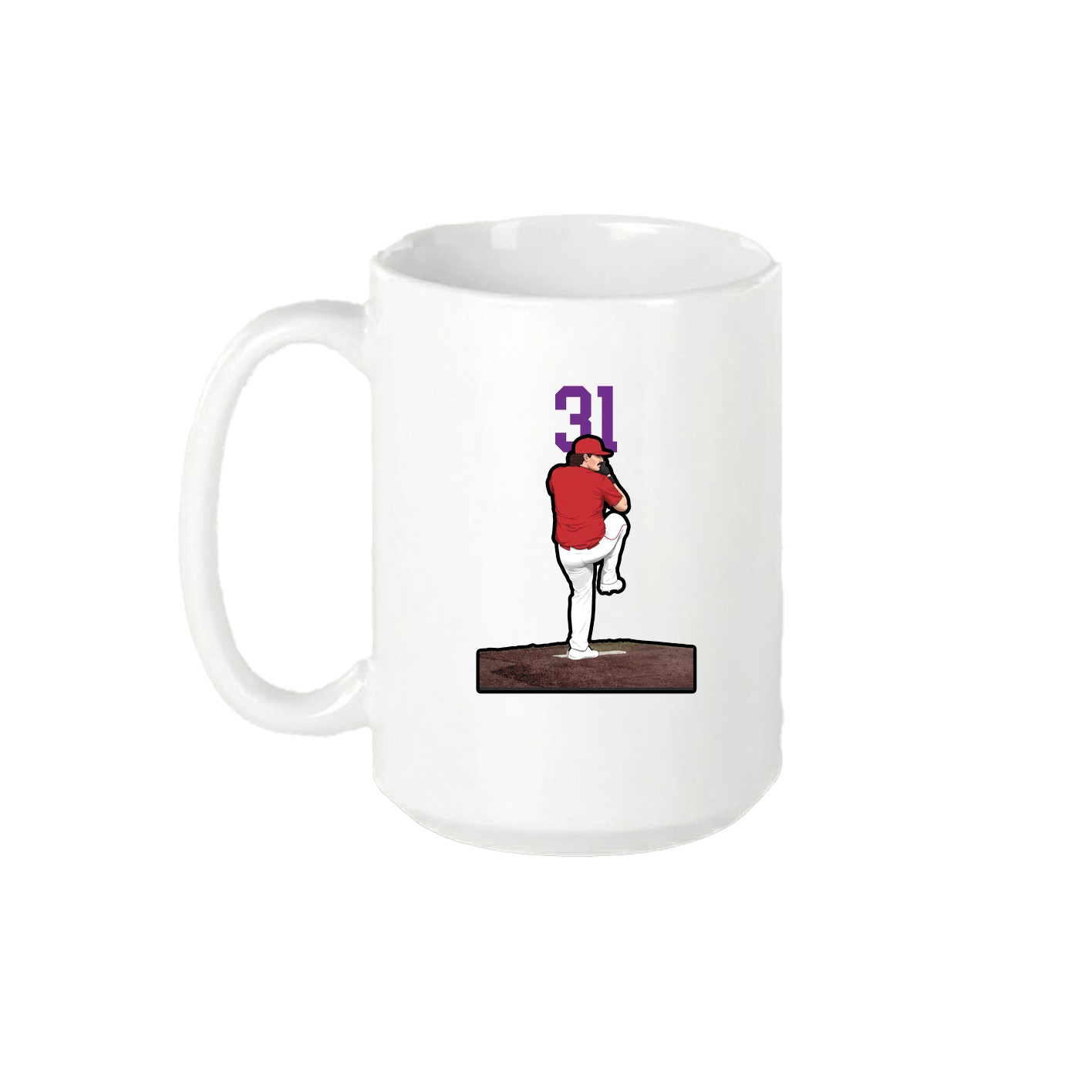 15oz Coffee Mug — Number Top in White