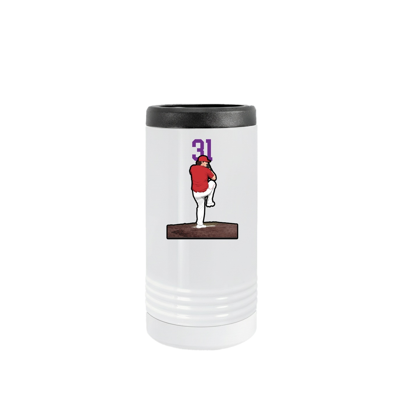 Slim Beverage Holder — Number Top in White