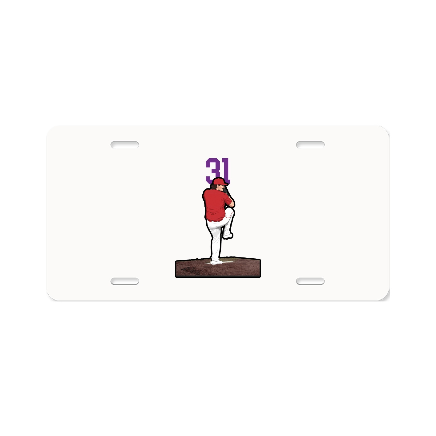 License Plate — Number Top in Classic