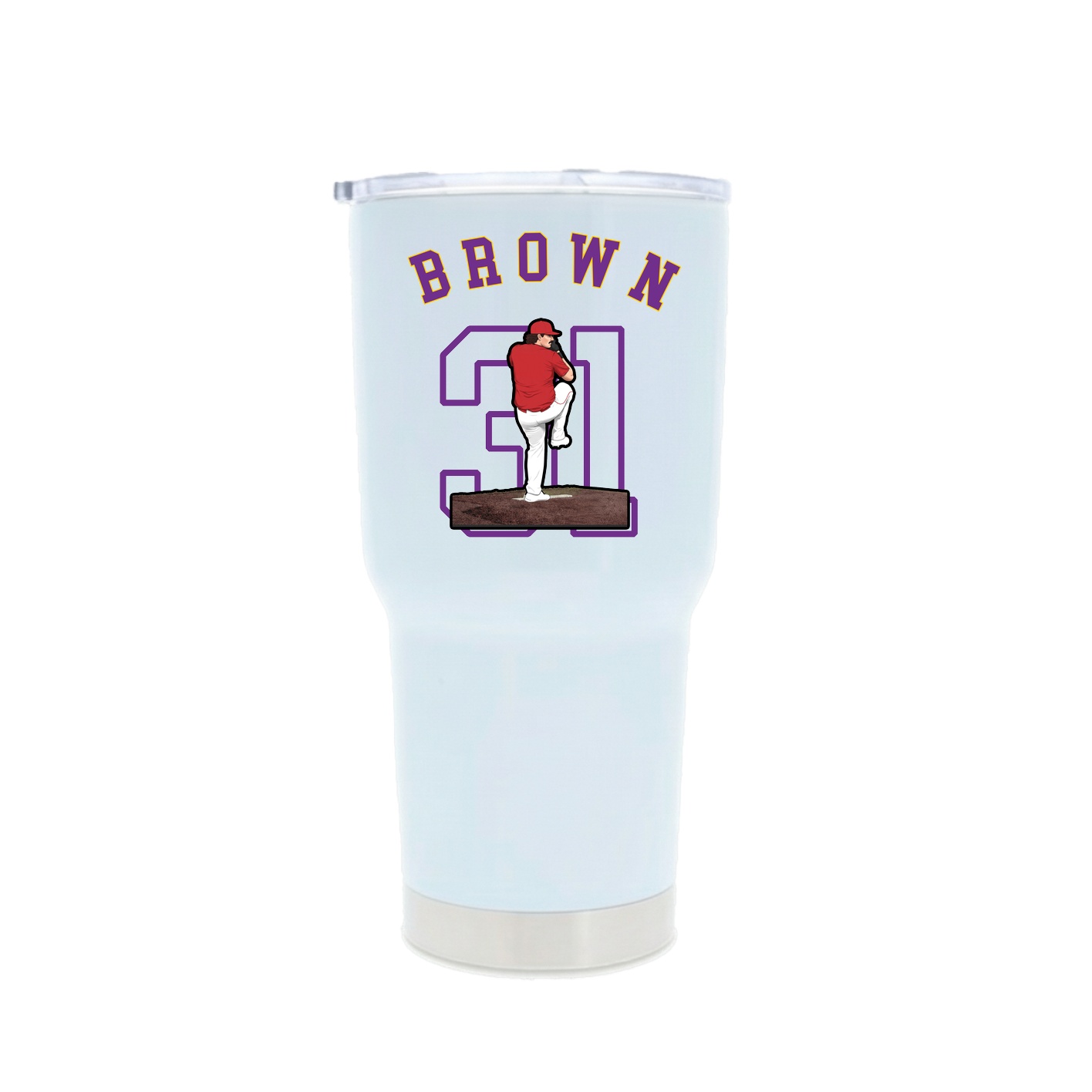 30oz Stainless Steel Tumbler — Shirsey Arch in White
